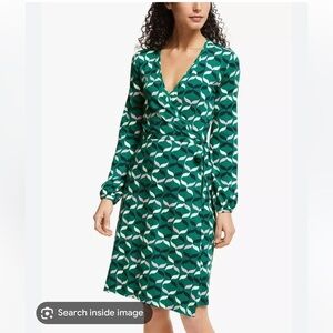 Boden Eloise Wrap dress, Forest Ribbons, NWT, size 12L